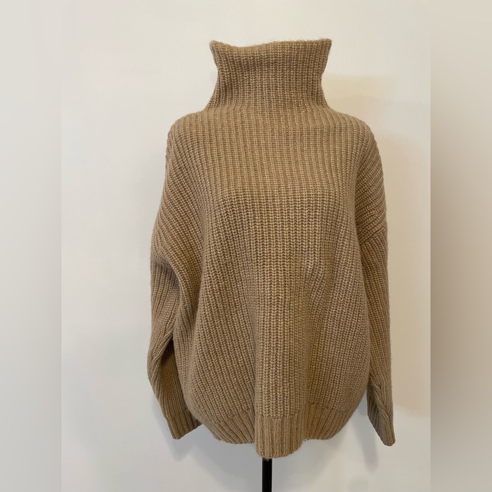 Anine Bing Camel Turtleneck Sweater